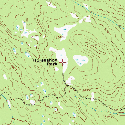 Topographic Map of Horseshoe Park, UT