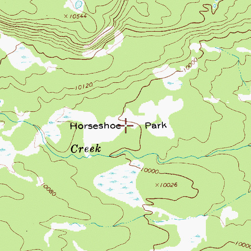 Topographic Map of Horseshoe Park, UT