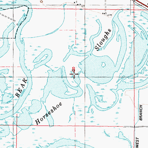Topographic Map of Horseshoe Sloughs, UT