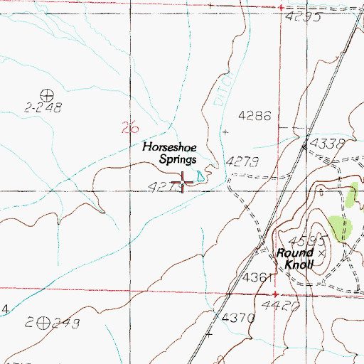 Topographic Map of Horseshoe Springs, UT