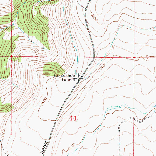 Topographic Map of Horseshoe Tunnel, UT