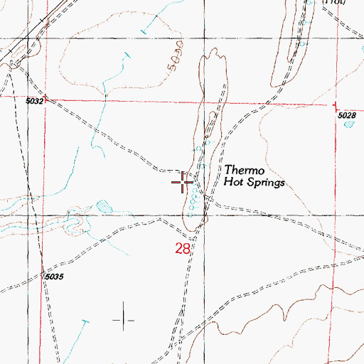 Topographic Map of Thermo Hot Springs, UT