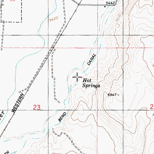 Topographic Map of Hot Springs, UT