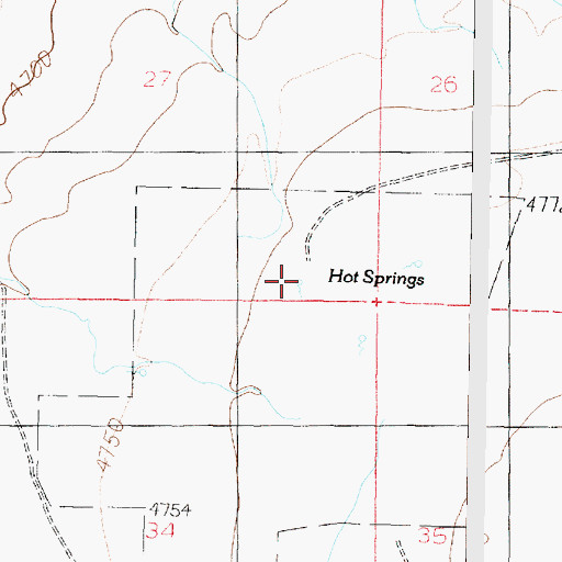 Topographic Map of Hot Springs, UT