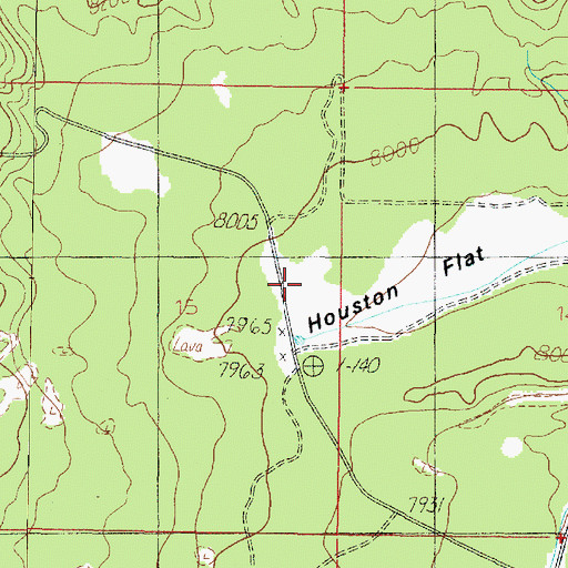 Topographic Map of Houston Flat, UT