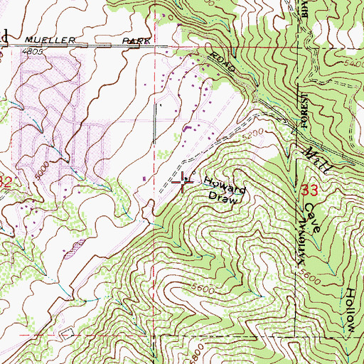 Topographic Map of Howard Draw, UT