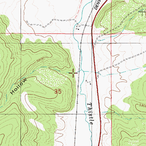Topographic Map of Hudson Hollow, UT