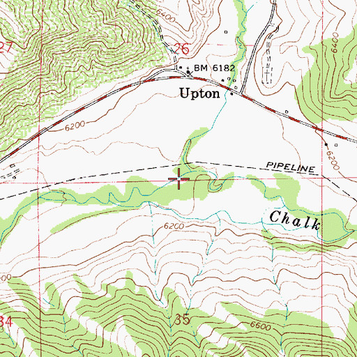 Topographic Map of Huff Creek, UT