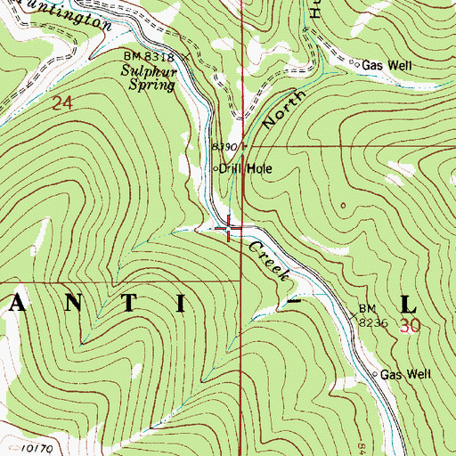 Topographic Map of Hughes Canyon, UT