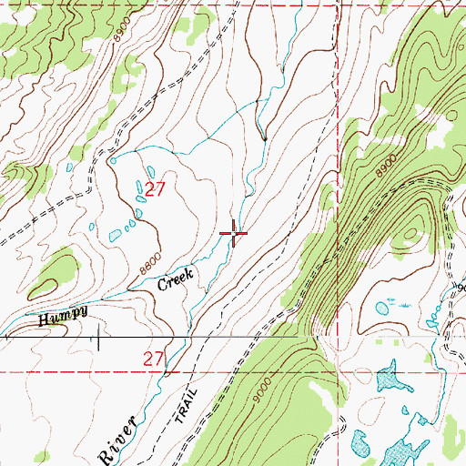 Topographic Map of Humpy Creek, UT