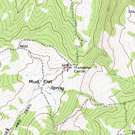 Topographic Map of Hunsaker Corral, UT