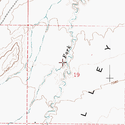 Topographic Map of Hunt Creek, UT