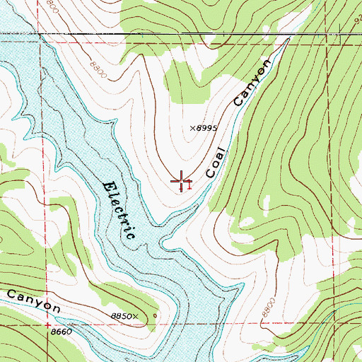 Topographic Map of Huntington Mine, UT
