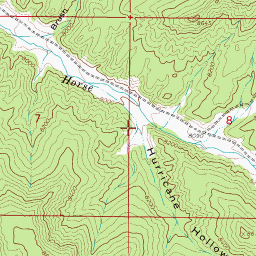 Topographic Map of Hurricane Hollow, UT
