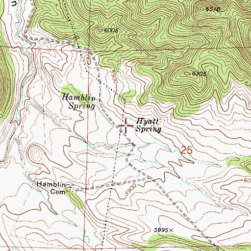 Topographic Map of Hyatt Spring, UT