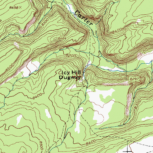 Topographic Map of Icy Hill Dugway, UT