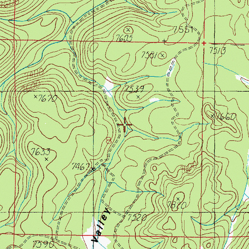 Topographic Map of Ikes Valley, UT