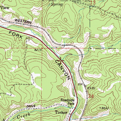 Topographic Map of Indian Creek, UT