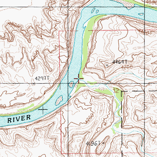 Topographic Map of Indian Creek, UT