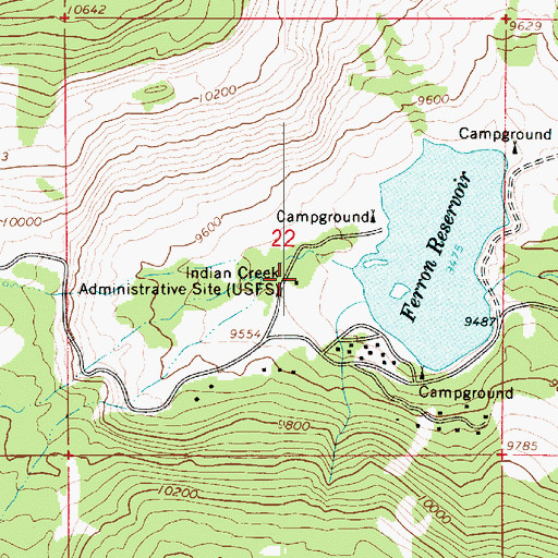 Topographic Map of Indian Creek Administrative Site, UT