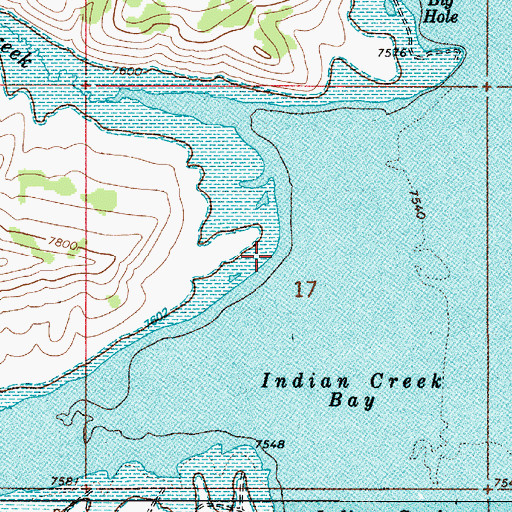 Topographic Map of Indian Creek Diversion Canal, UT