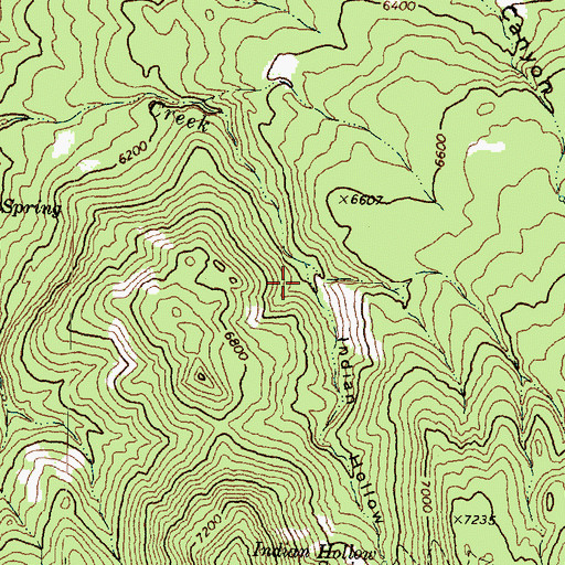 Topographic Map of Indian Hollow, UT