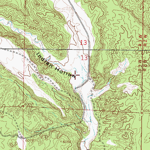 Topographic Map of Indian Hollow, UT
