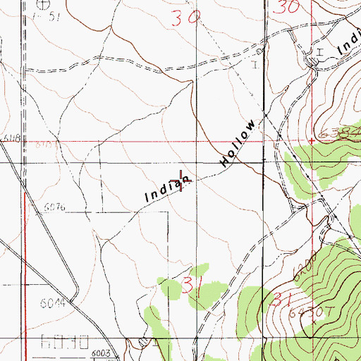 Topographic Map of Indian Hollow, UT