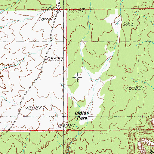 Topographic Map of Indian Park, UT