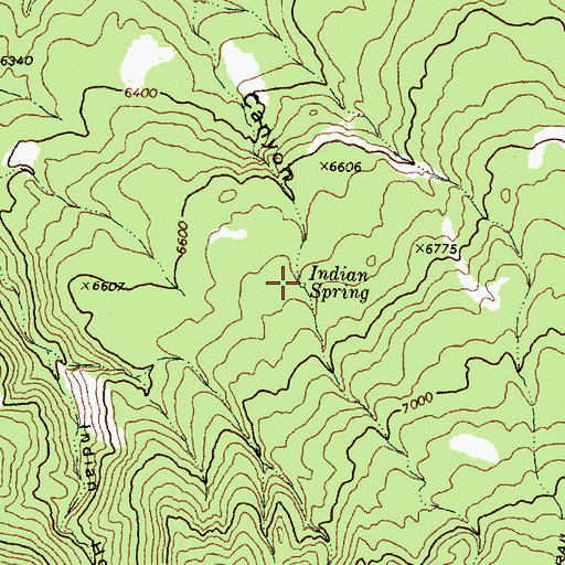 Topographic Map of Indian Spring, UT