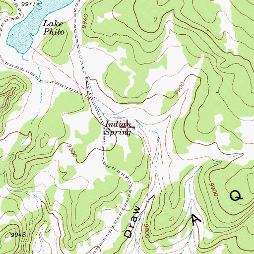 Topographic Map of Indian Spring, UT