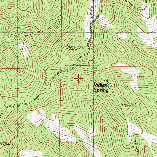 Topographic Map of Indian Spring, UT
