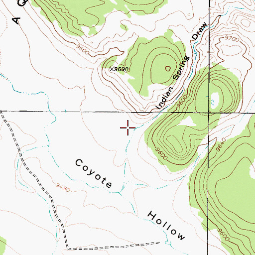 Topographic Map of Indian Spring Draw, UT
