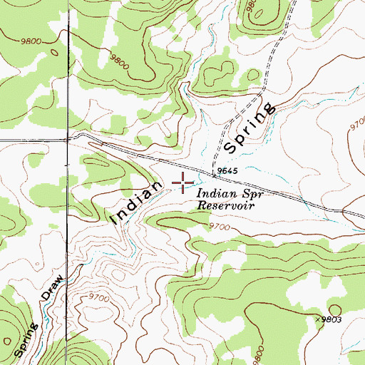 Topographic Map of Indian Spring Reservoir, UT