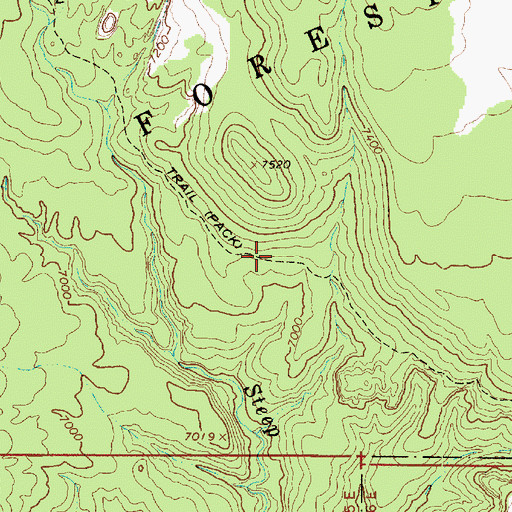 Topographic Map of Indian Trail, UT