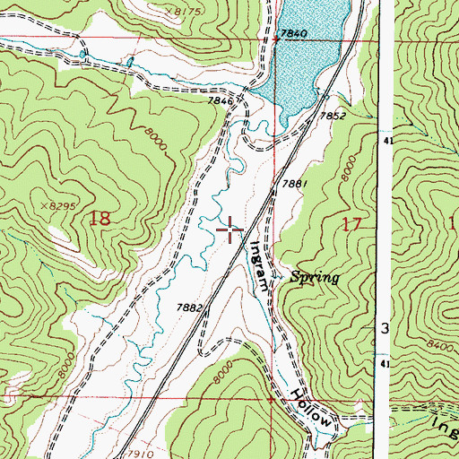 Topographic Map of Ingram Hollow, UT