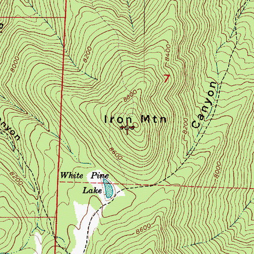Topographic Map of Iron Mountain, UT