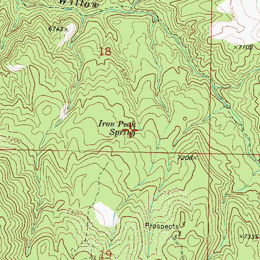 Topographic Map of Iron Peak Spring, UT
