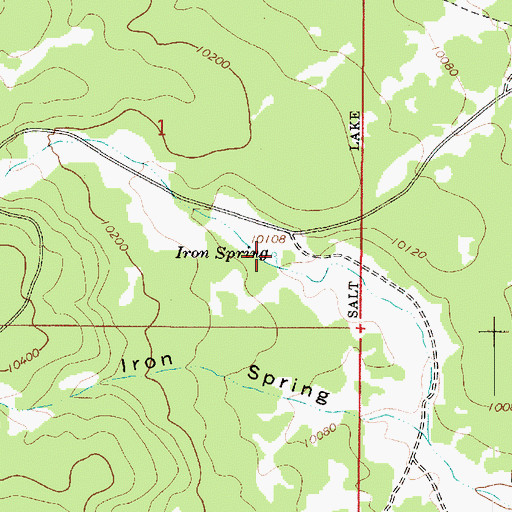 Topographic Map of Iron Spring, UT