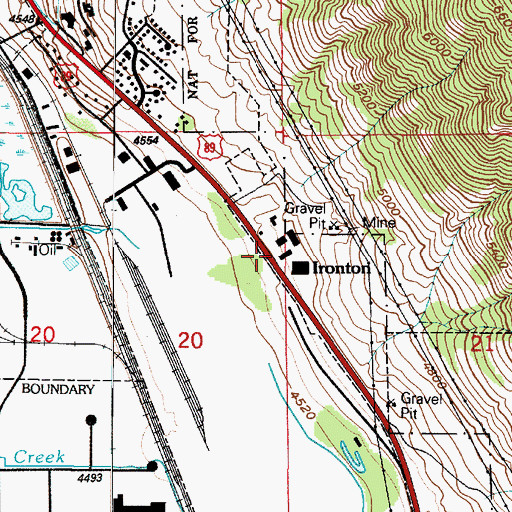 Topographic Map of Ironton, UT