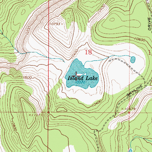 Topographic Map of Island Lake, UT
