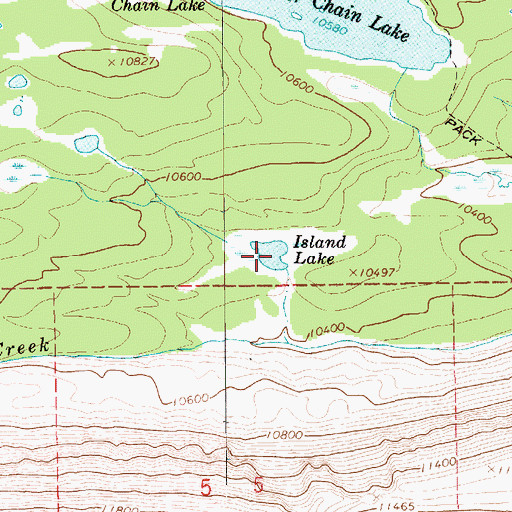 Topographic Map of Island Lake, UT