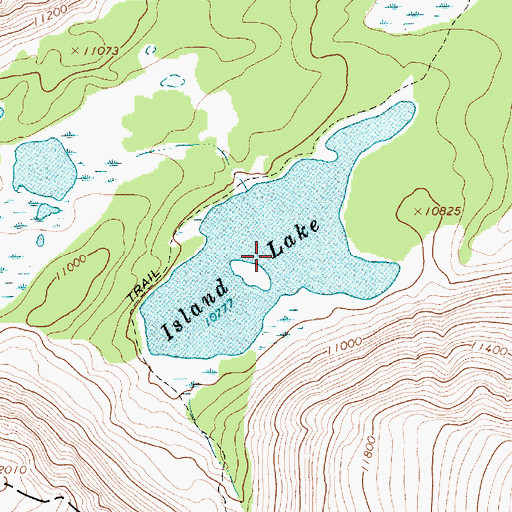 Topographic Map of Island Lake, UT