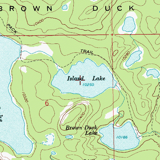 Topographic Map of Island Lake, UT