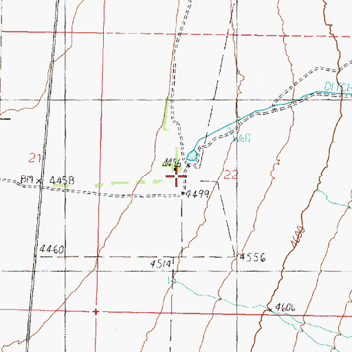 Topographic Map of Island Ranch, UT