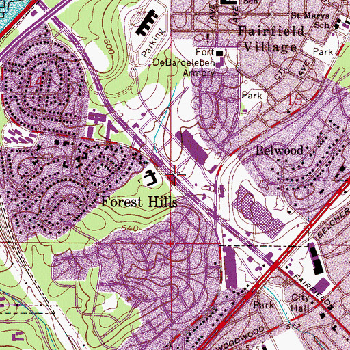 Topographic Map of Forest Hills Elementary School, AL