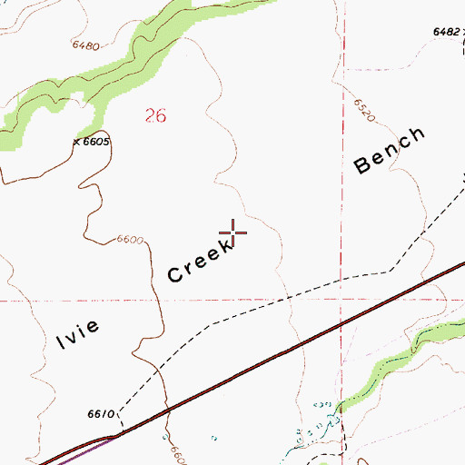 Topographic Map of Ivie Creek Bench, UT
