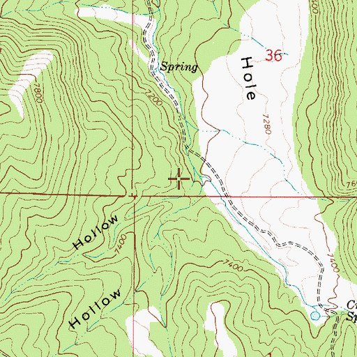 Topographic Map of Jack Went Hollow, UT