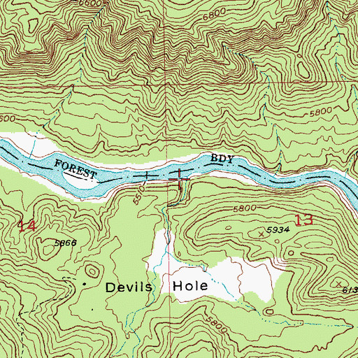 Topographic Map of Jackson Creek, UT