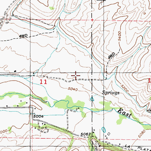 Topographic Map of Jackson Ditch, UT